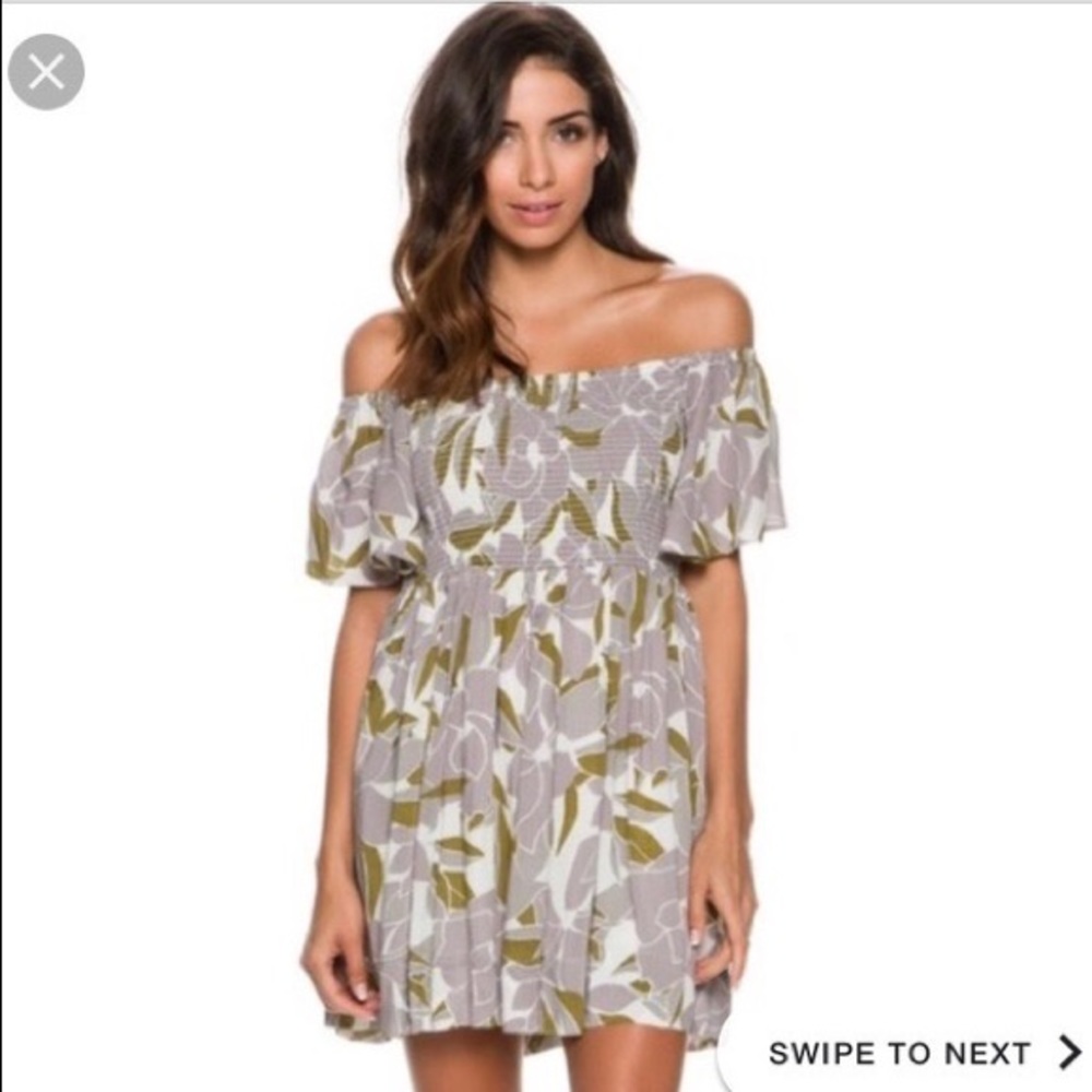 Free People Floral Strapless Dress